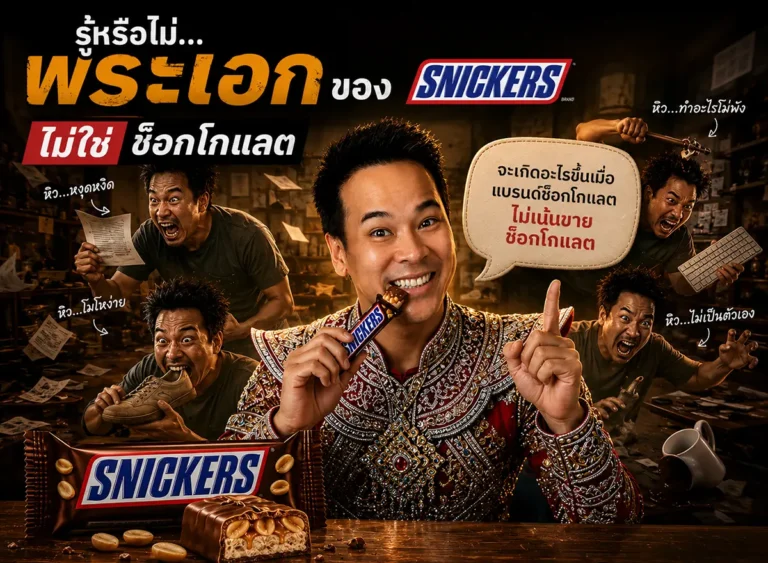 พระเอกของ Snickers ไม่ใช่ช็อกโกแลต แต่คือความหิวที่ทำให้ไม่เป็นตัวเอง